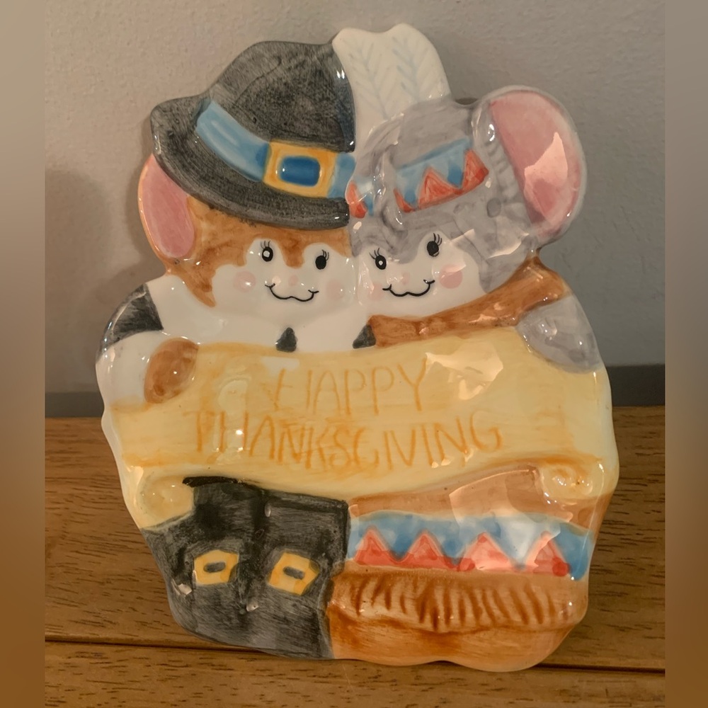 Enesco Happy Thanksgiving 1992 Vintage Spoon Rest